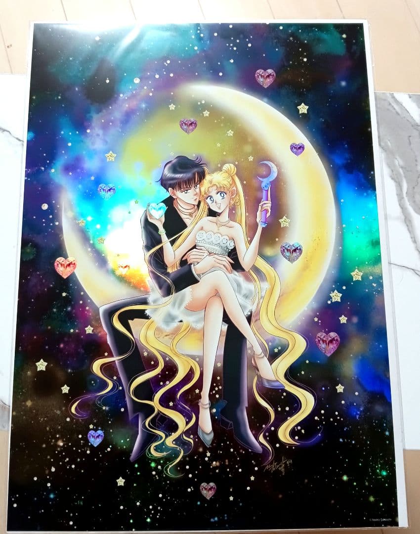 セーラームーンカフェ　オーロラクリアポスター　描き下ろし　キービジュアル