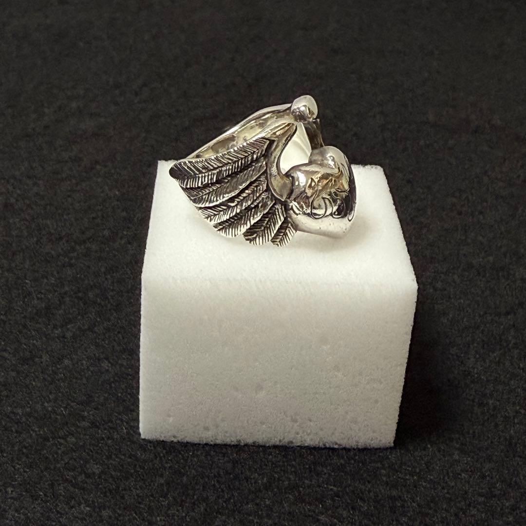 クレイジーピッグ Large heart ＆ wings ring
