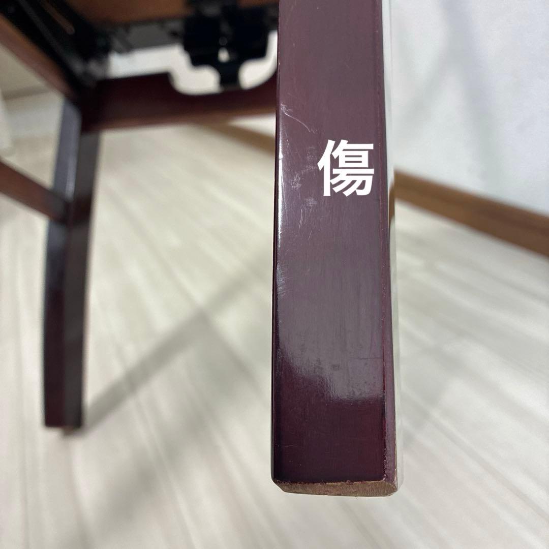 【中古良品】ピアノ背付き椅子木目・座面張り替え済み（送料込）