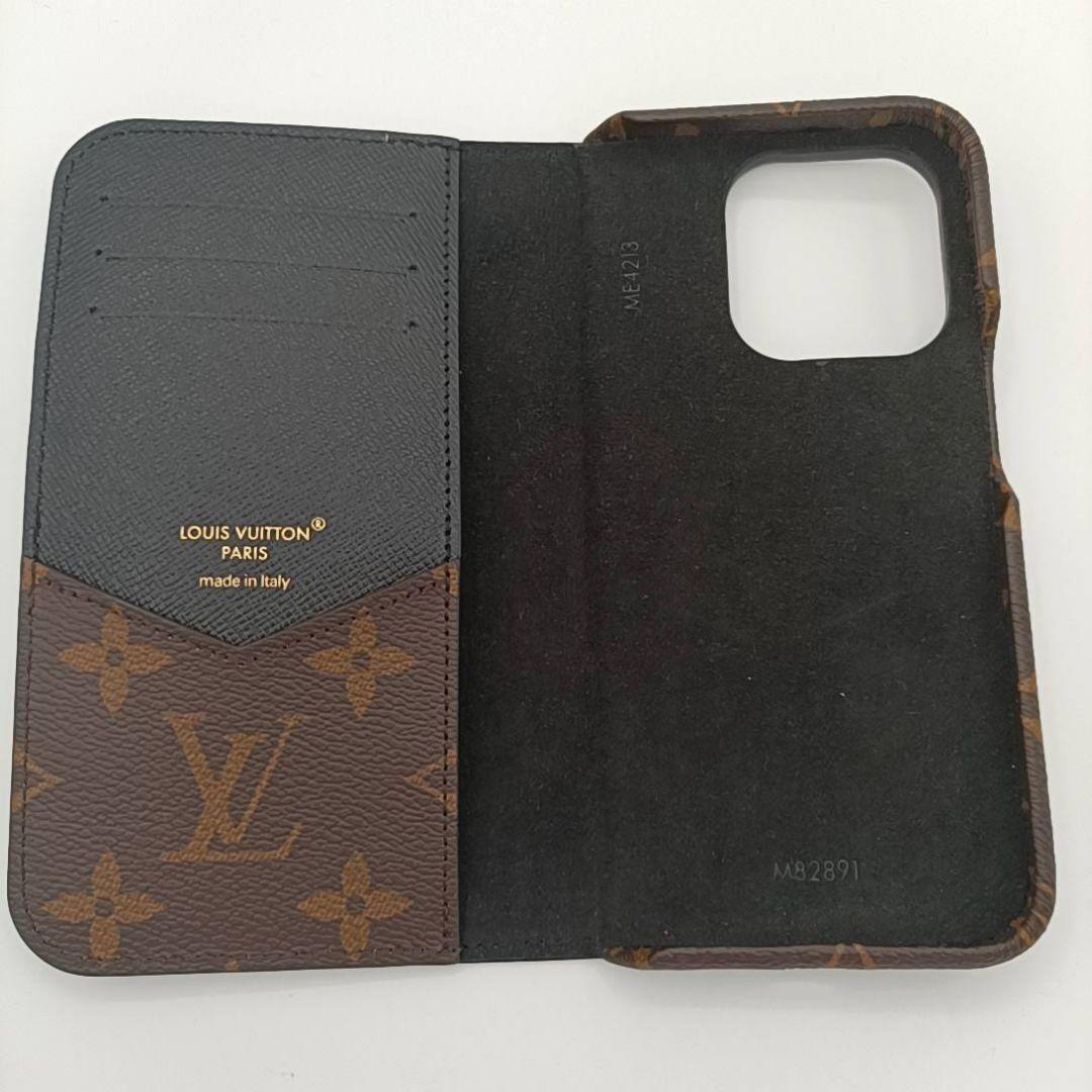 ルイヴィトン　iPhone15 pro ケース モノグラムフォリオ 手帳型 箱付