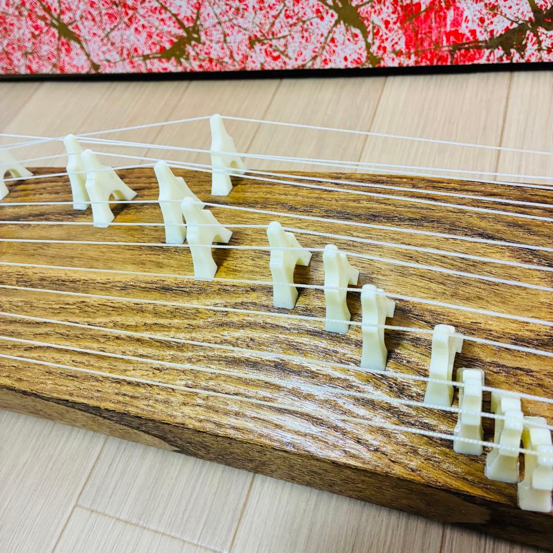 【状態良好】ミニ琴　文化箏 羽衣 琴 箏　60cm 爪セット　日本音楽著作権協会