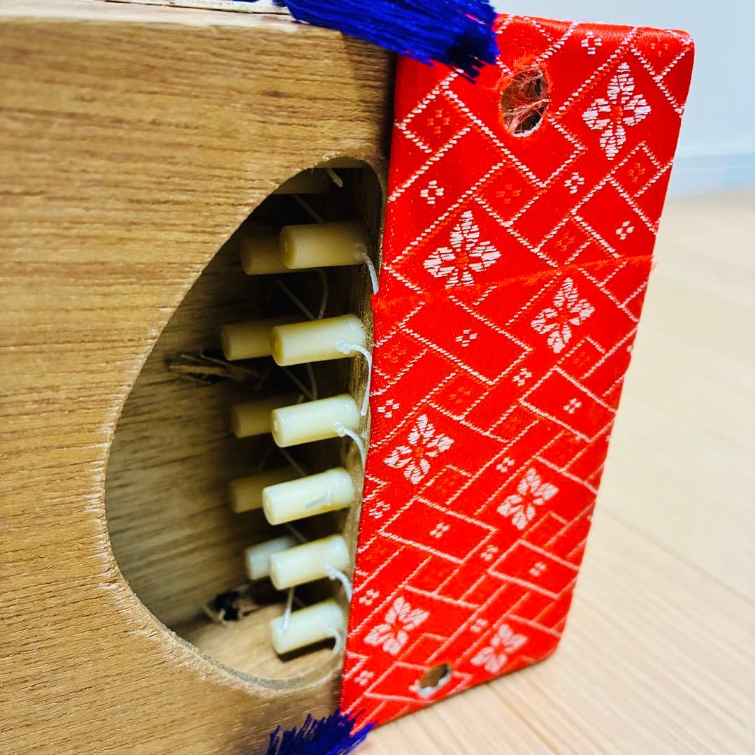 【状態良好】ミニ琴　文化箏 羽衣 琴 箏　60cm 爪セット　日本音楽著作権協会