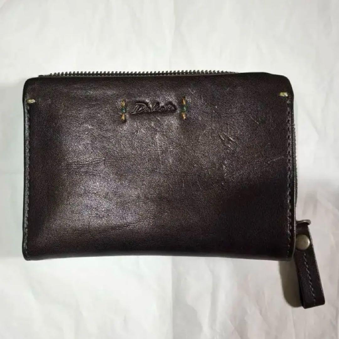 即発送 Dakota ダコタ ブラック レザー 二つ折り財布