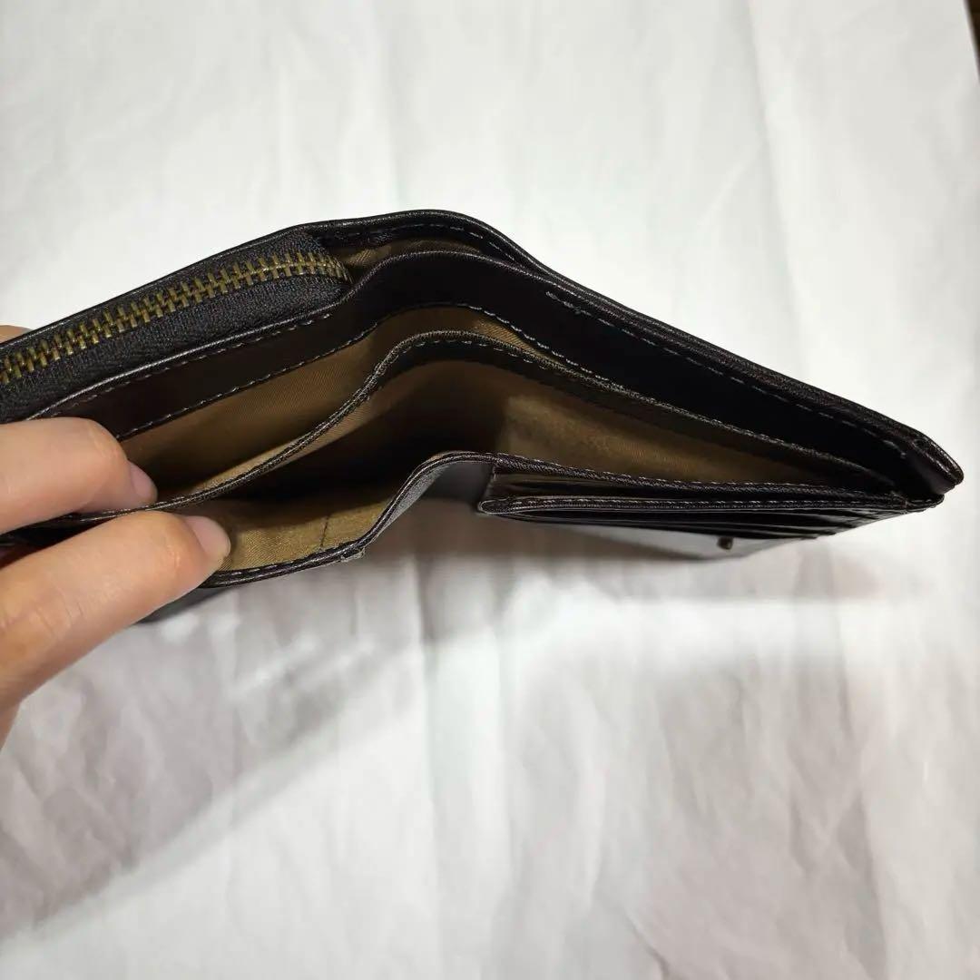 即発送 Dakota ダコタ ブラック レザー 二つ折り財布