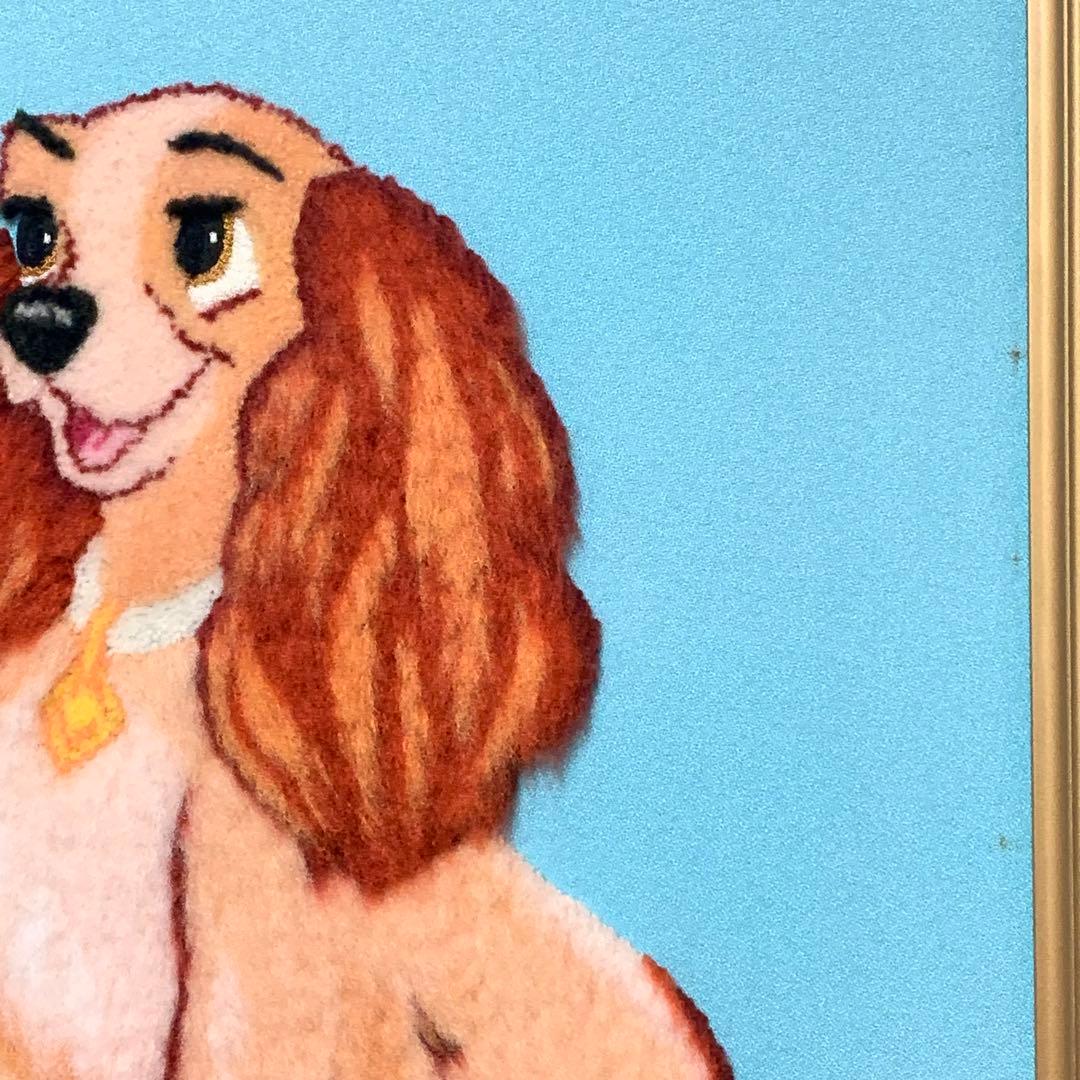【レア・美品】松鳩文化刺繍　わんわん物語　Disney ディズニー　大サイズ