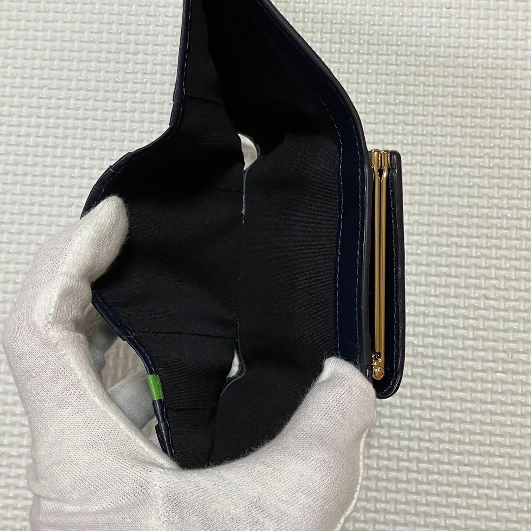 未使用　Paul Smith レザーがま口三つ折り財布 レモンツリープリント