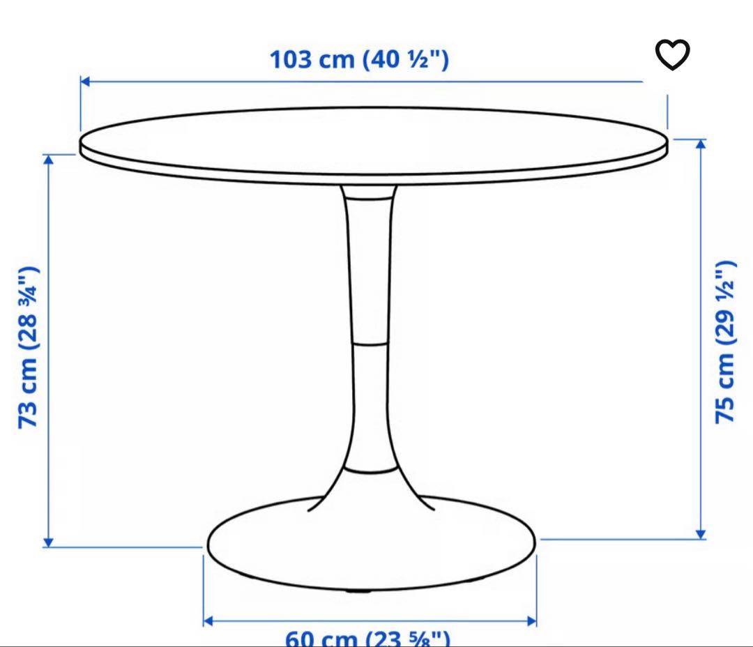 【直接取引可能！】IKEA　ドクスタ　丸テーブル