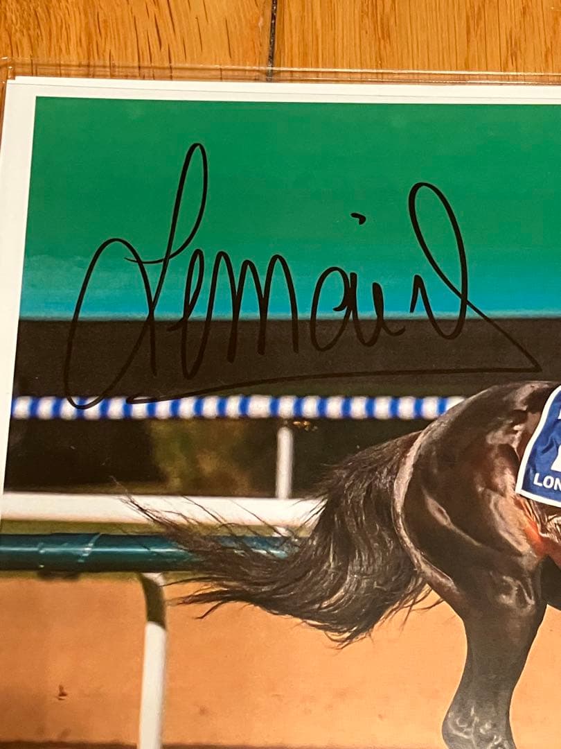 イクイノックス　2023 ドバイシーマC ルメール騎手直筆サイン　鬣　一本台紙