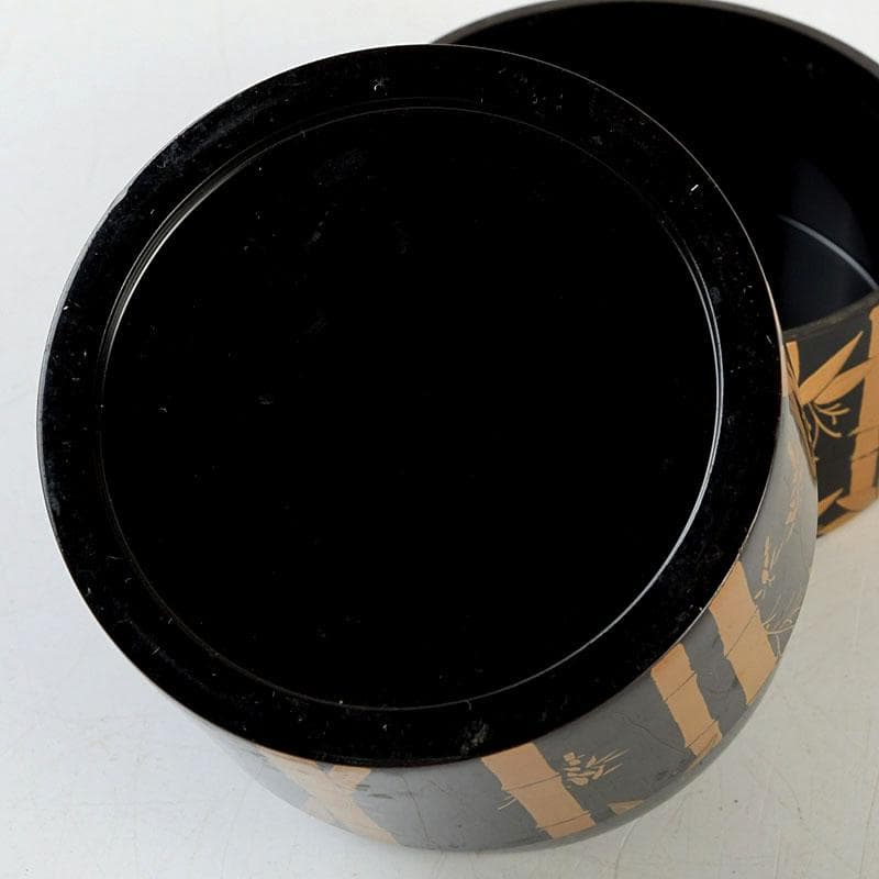 茶道具　高橋峯房作　竹林蒔絵　中棗　共箱　V　9524