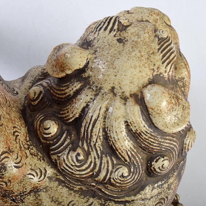 備前焼　古備前　獅子　置物　D　R7072B