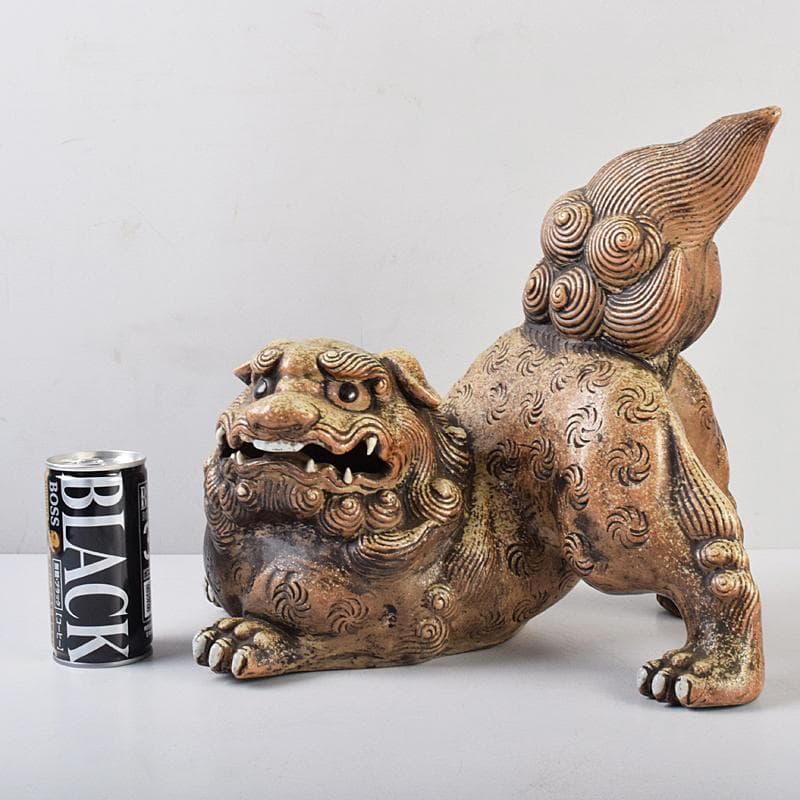 備前焼　古備前　獅子　置物　D　R7072B