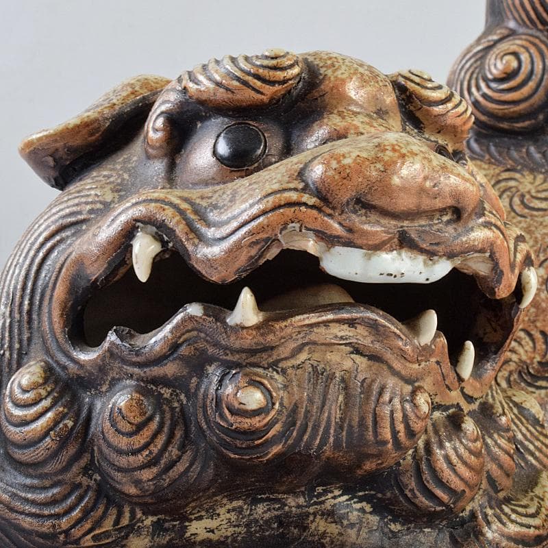 備前焼　古備前　獅子　置物　D　R7072B