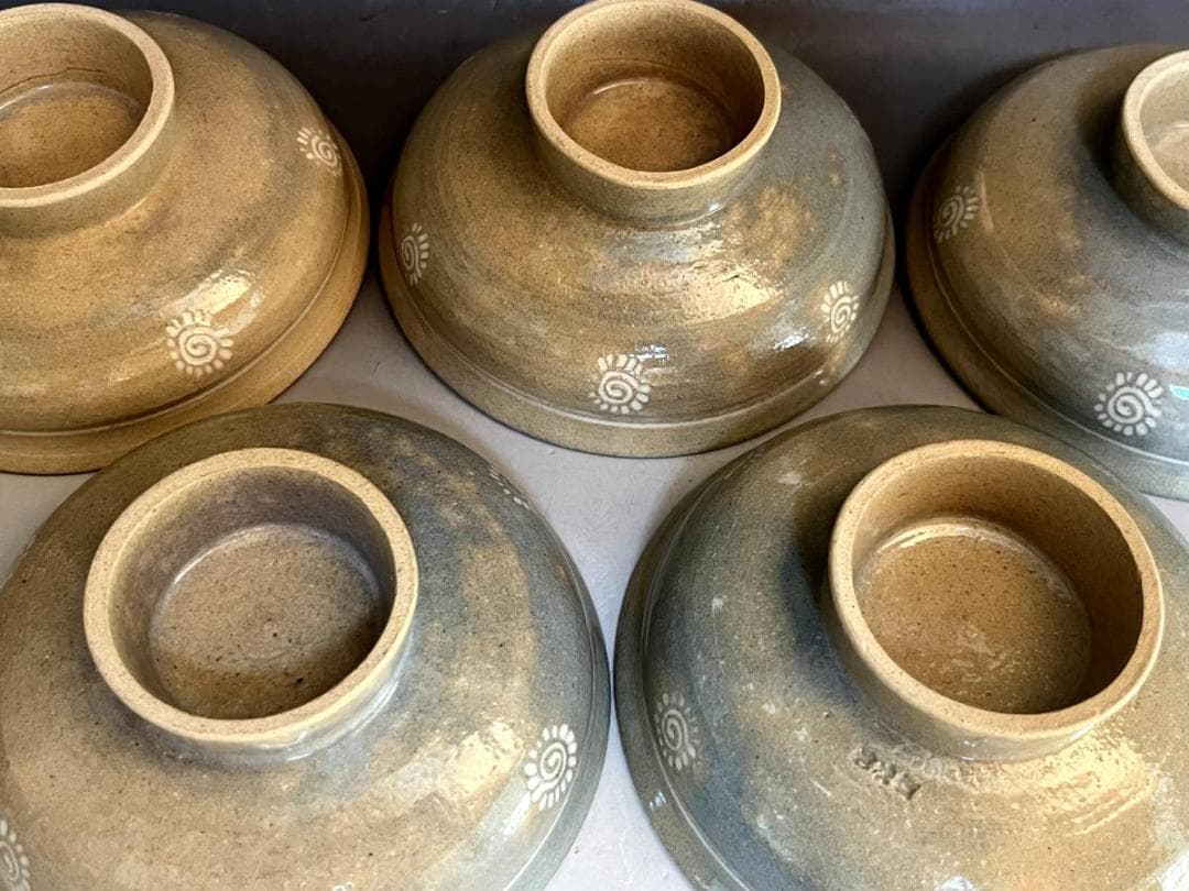 鉢■駕洛窯 清水久嗣造 向付 5客 高足 三島 桐共箱 作家物 時代物 骨董品■