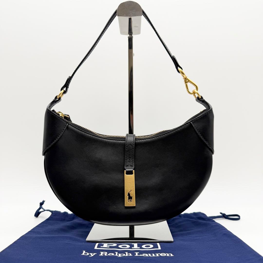 【現行 極美品】Polo ID カーフスキン ミニ ショルダー バッグ ブラック