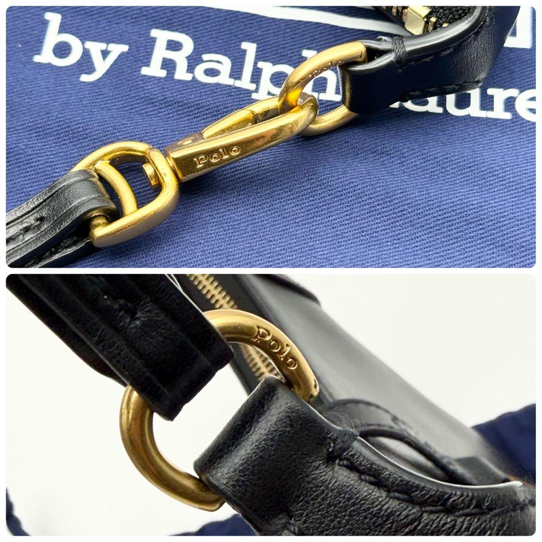 【現行 極美品】Polo ID カーフスキン ミニ ショルダー バッグ ブラック