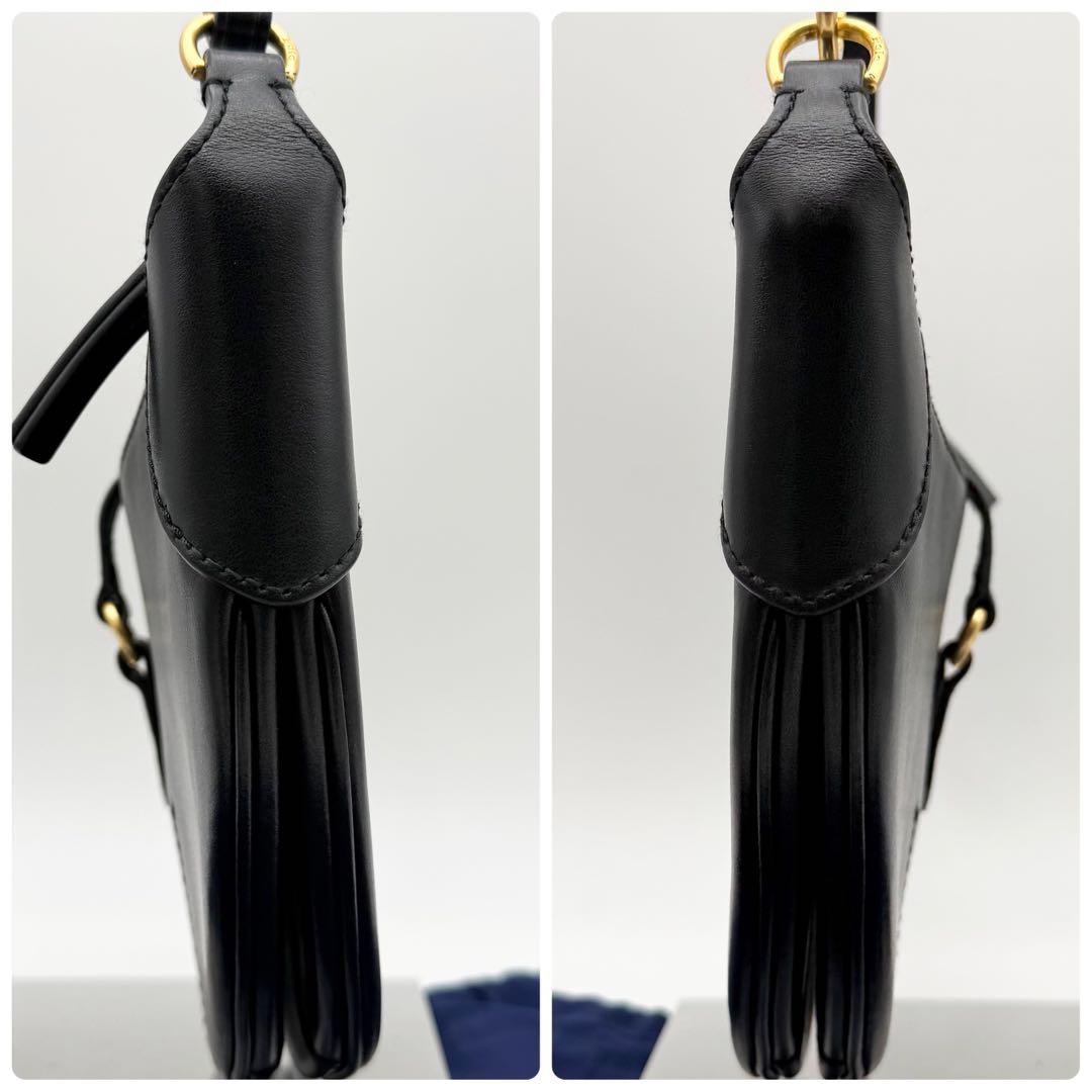 【現行 極美品】Polo ID カーフスキン ミニ ショルダー バッグ ブラック