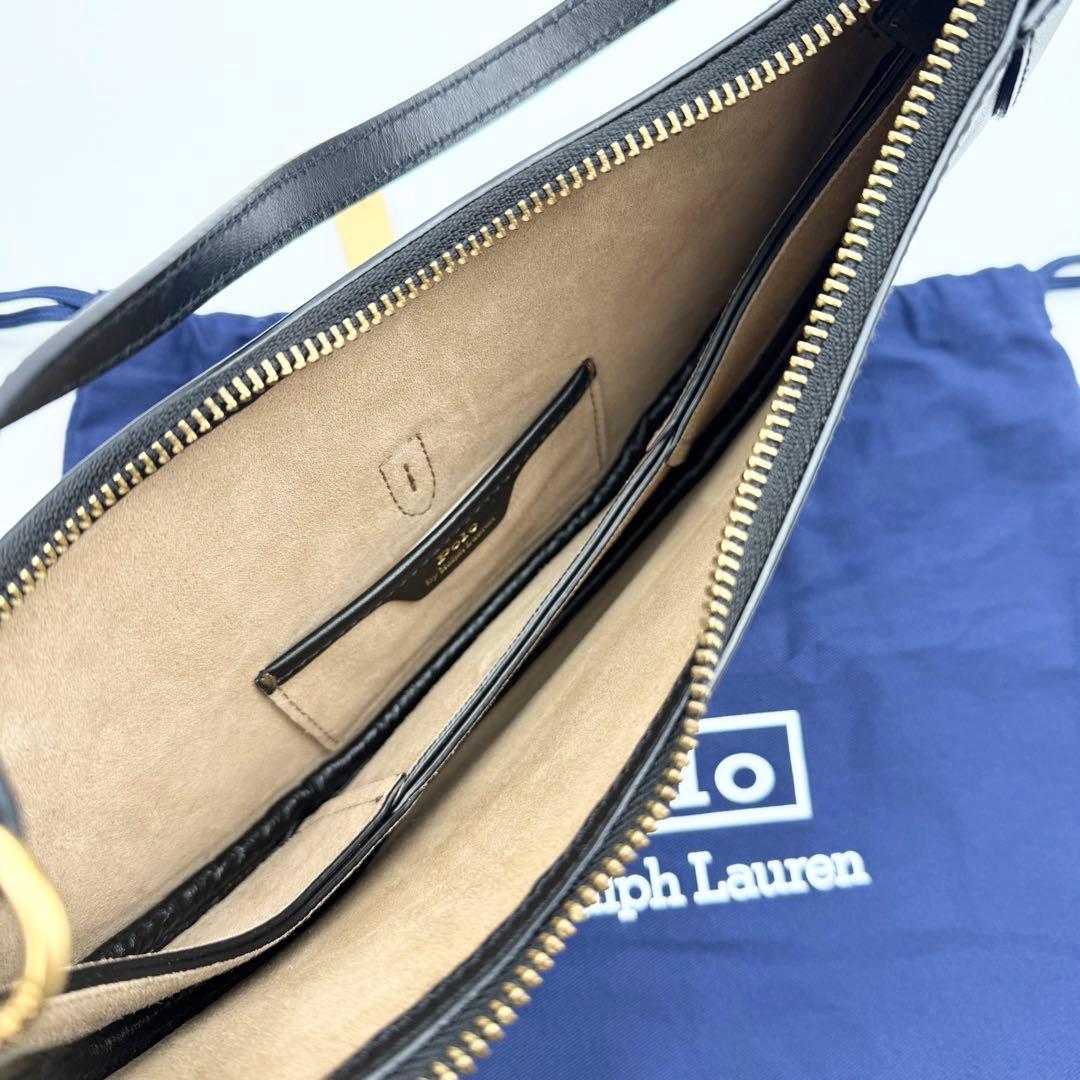 【現行 極美品】Polo ID カーフスキン ミニ ショルダー バッグ ブラック