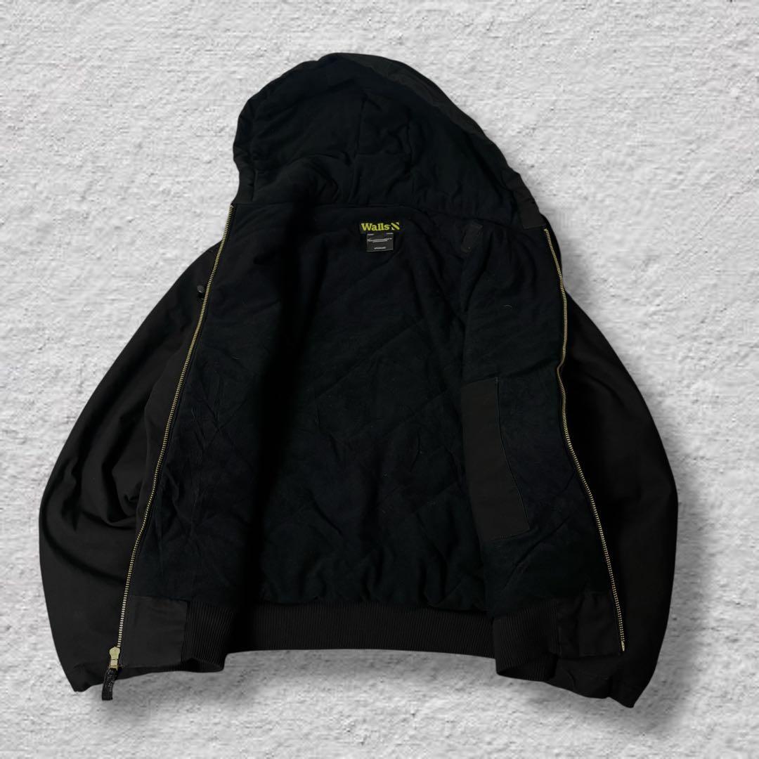 ラリル Wallsアクティブジャケットダックパーカーy2k刺繍ブラック