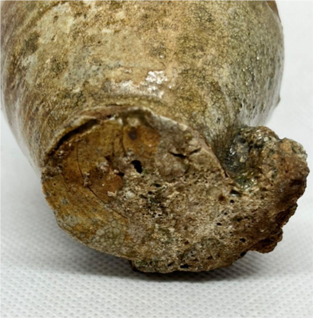 【お値下げ】骨董　古瀬戸　小壺　瓶子（直しあり）