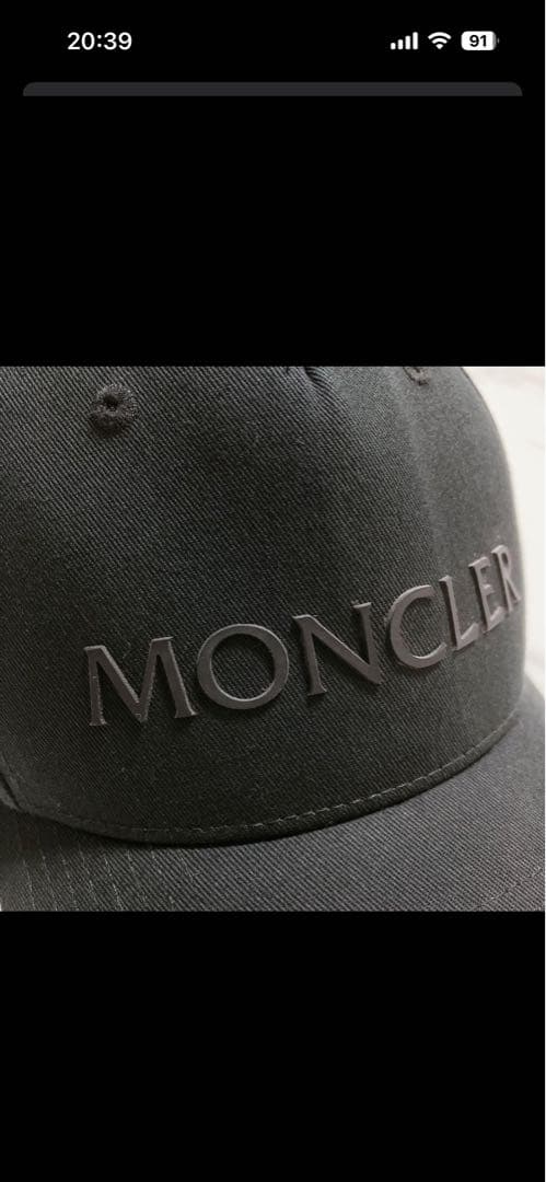モンクレール　帽子　キャップ　ベースボールキャップ　ブラック