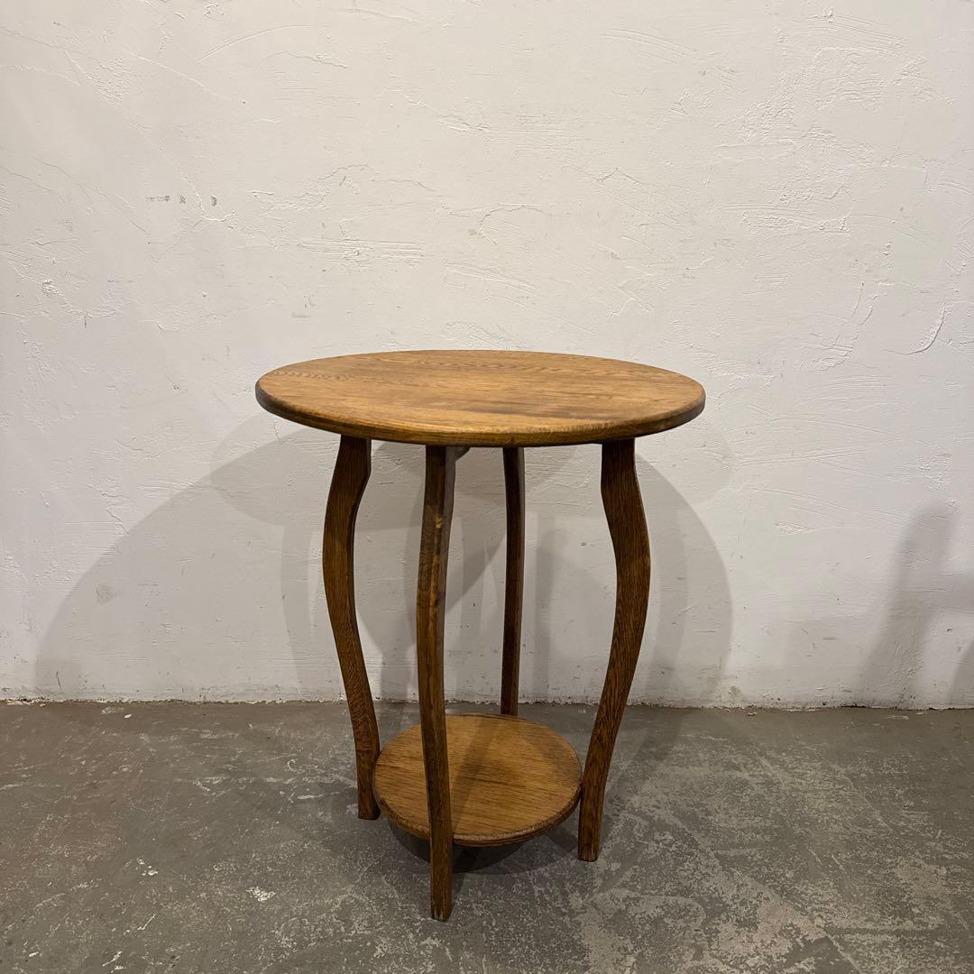 年末年始saleヴィンテージ　木製サイドテーブル　ラウンドテーブル