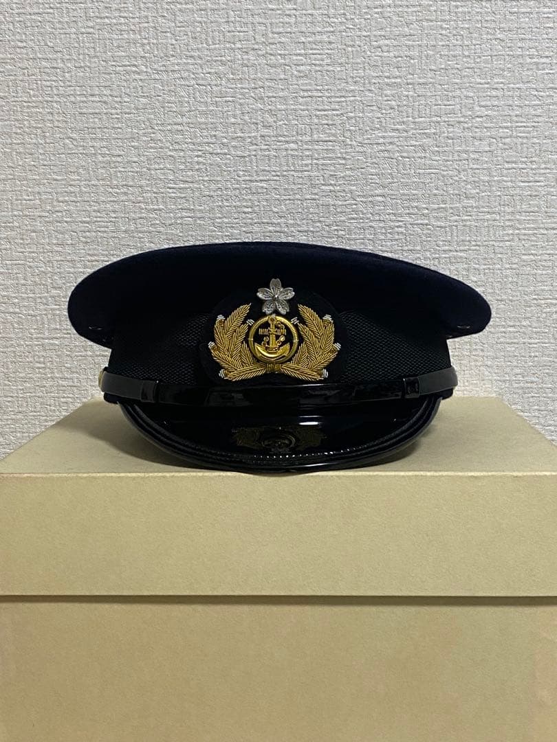 大日本帝国海軍　士官軍帽　制帽　56cm 複製品 日覆付　日本軍