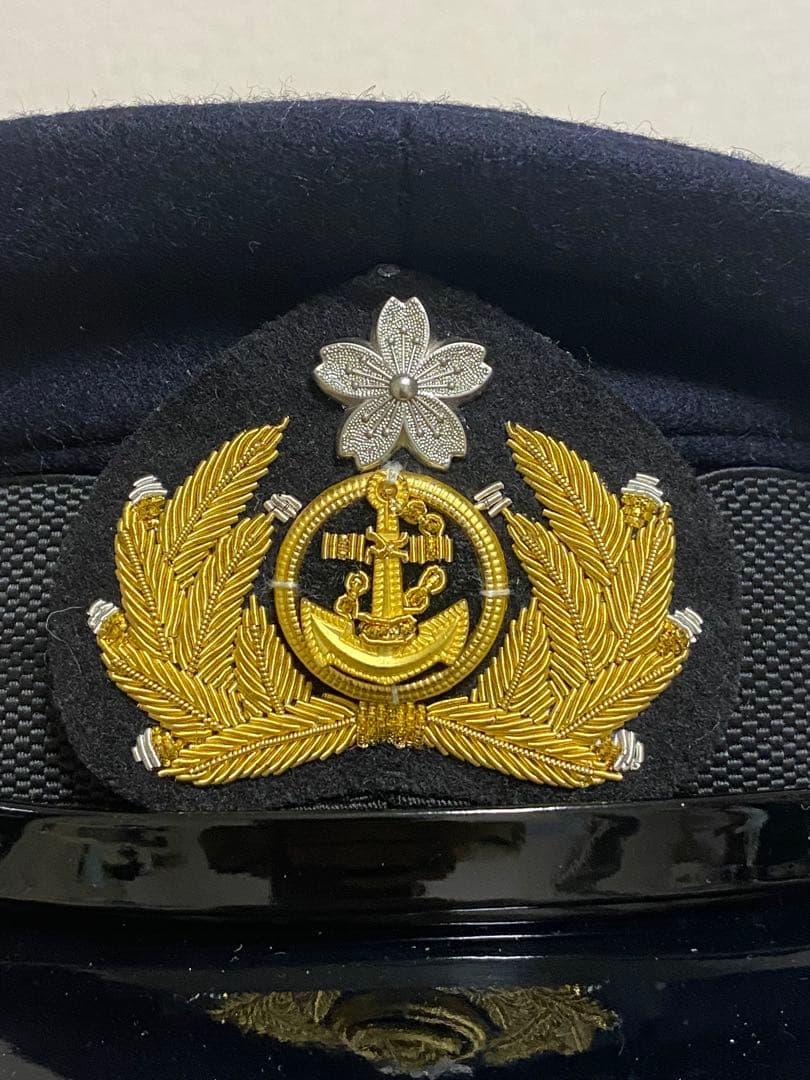 大日本帝国海軍　士官軍帽　制帽　56cm 複製品 日覆付　日本軍