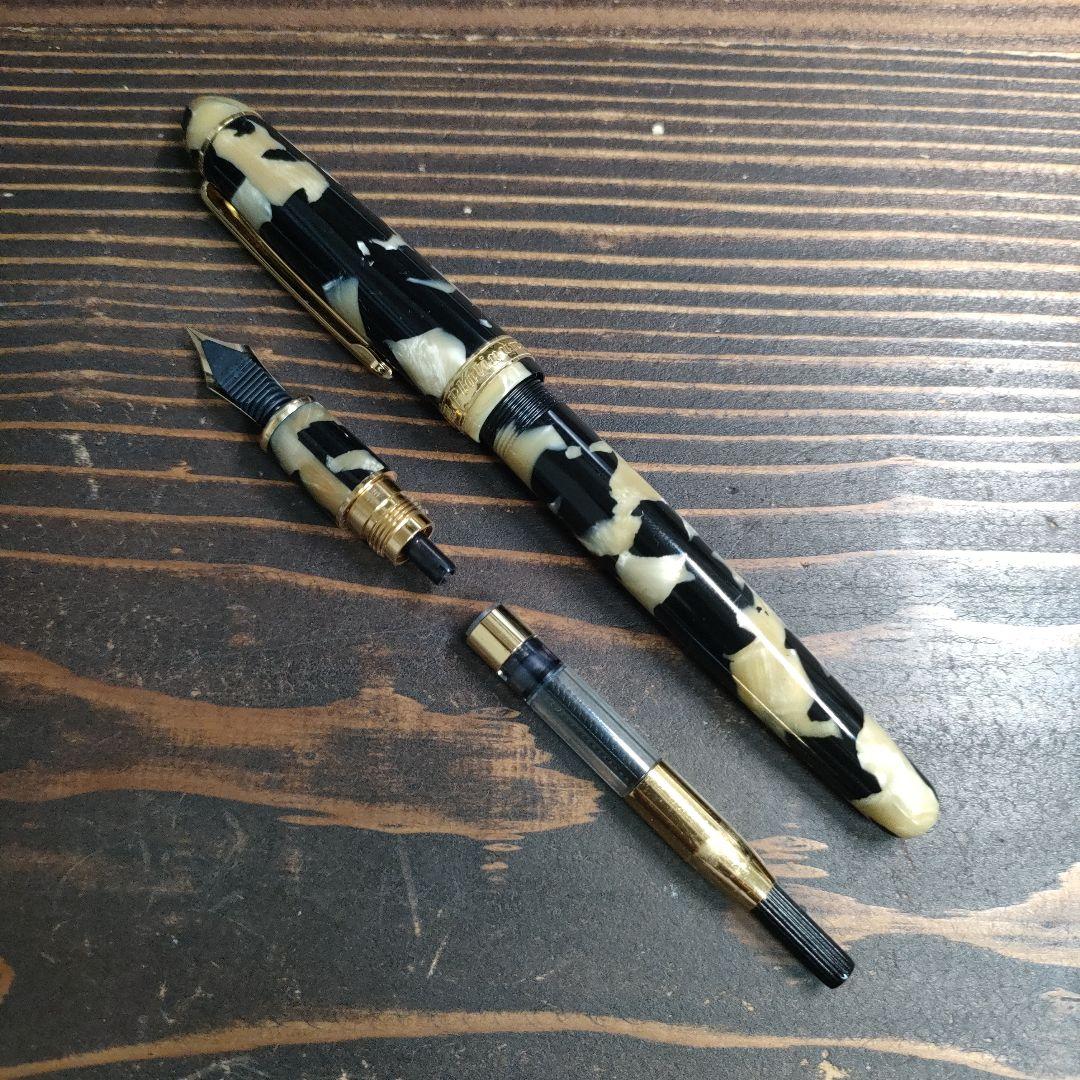 PLATINUM 万年筆 #3776 セルロイド #67 イシガキ 細字