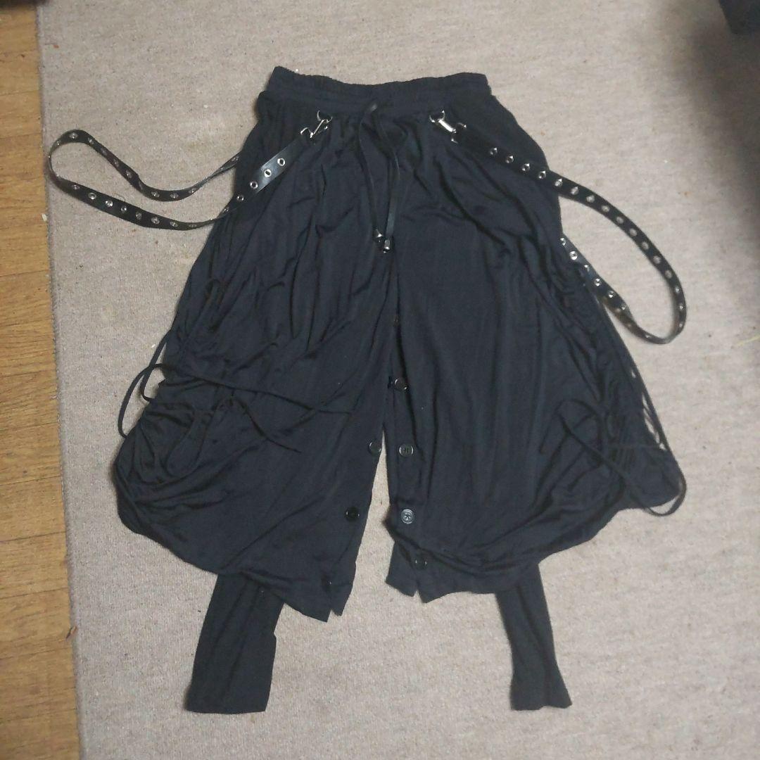 新品 CIVARIZE サスペンダー付き ワイド サルエル パンツ 黒