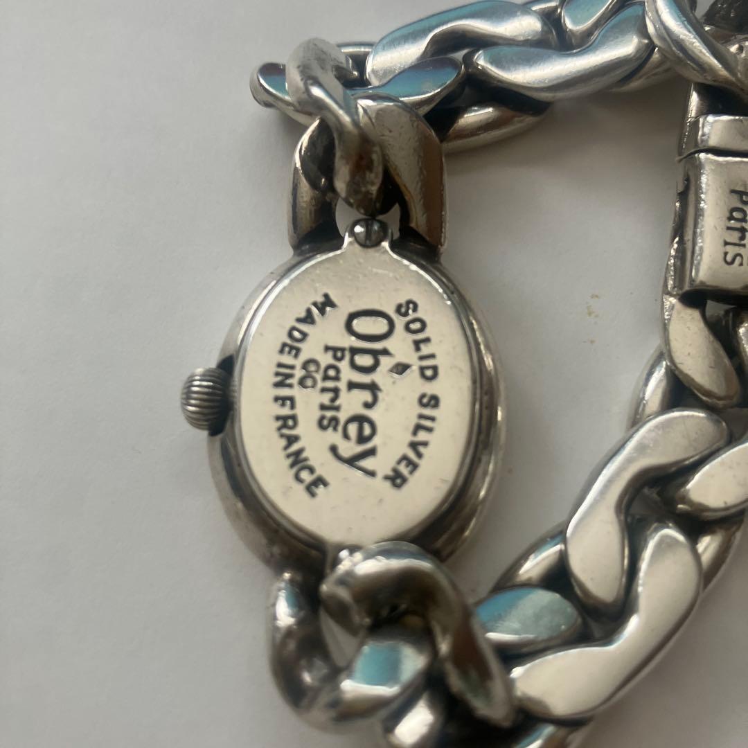 【貴重】オブレイ　時計　ソリッドシルバー無垢