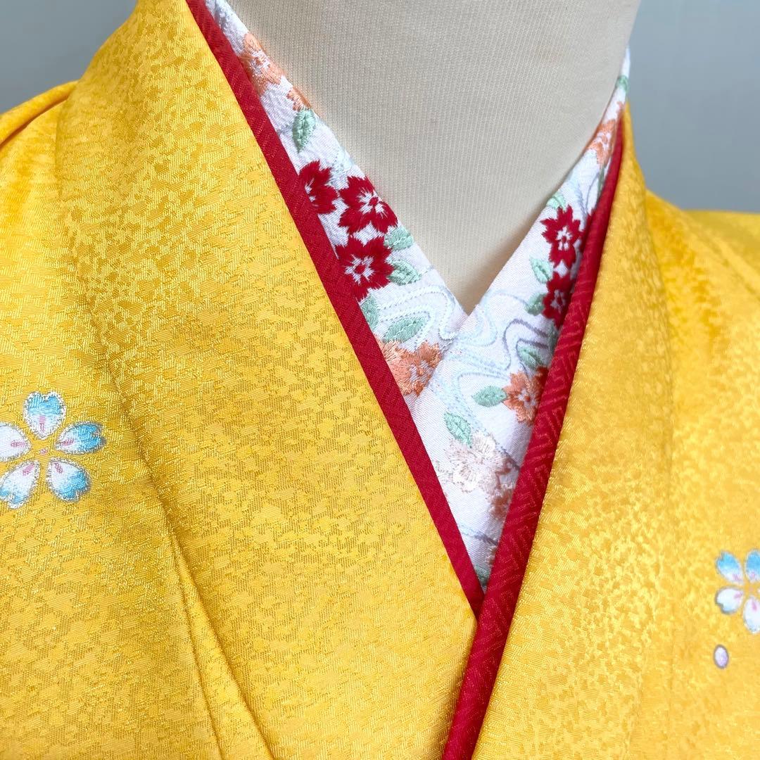 七五三 女の子 七歳用　綸子　振袖　フルセット