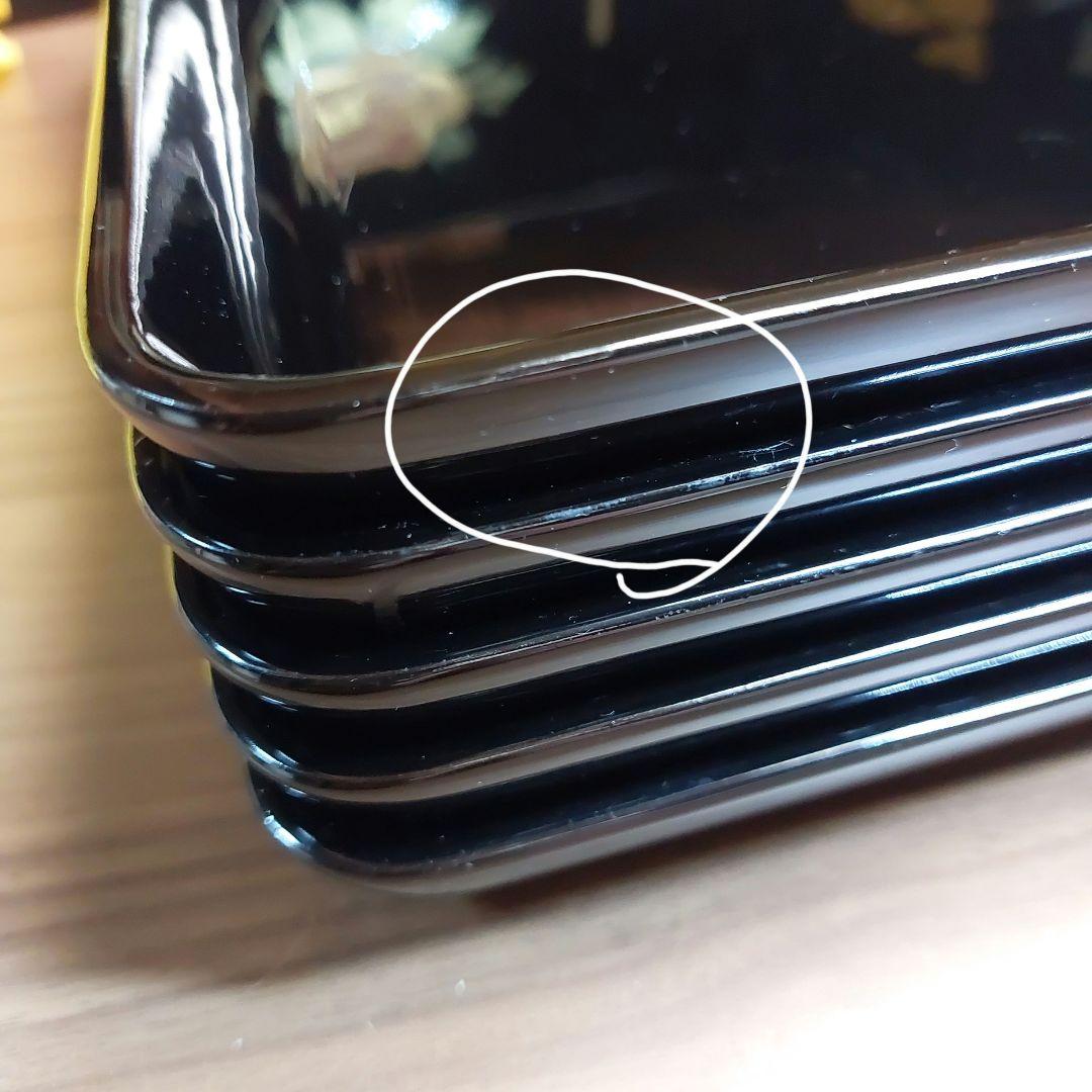 輪島黒塗懐石四方盆五客36×36