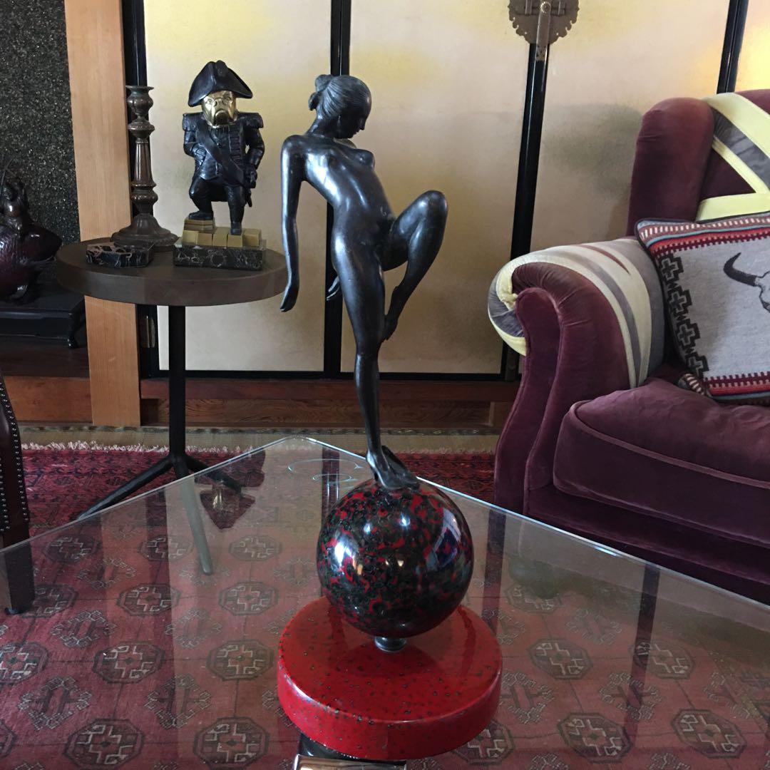 ブロンズ　アンティーク　セオドアアレキサンダー　アールデコ裸婦　女性像