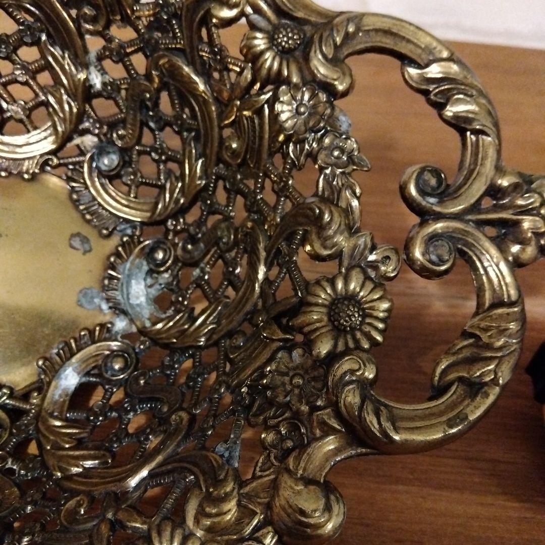 アンティーク調バスケット コルベイユ 籠 金属