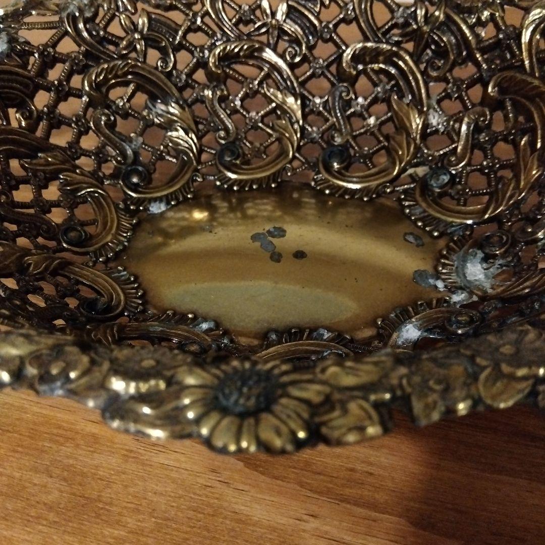 アンティーク調バスケット コルベイユ 籠 金属