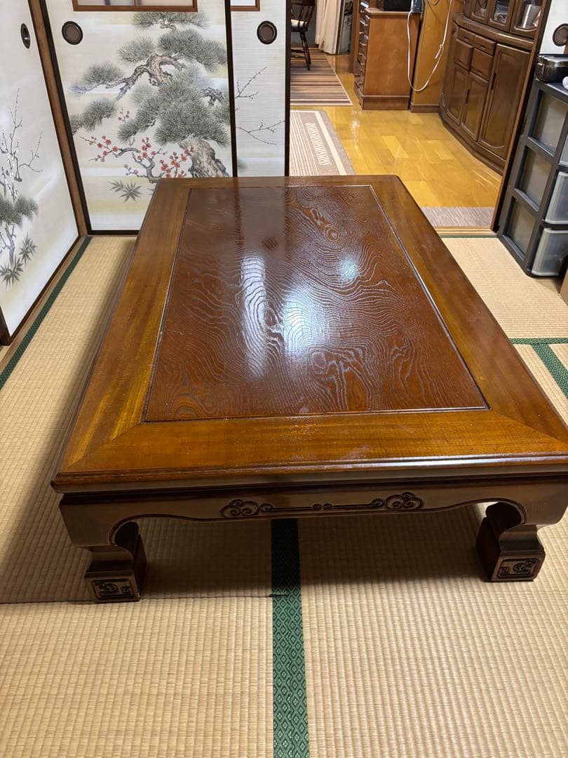 木製 茶色 長方形 座卓