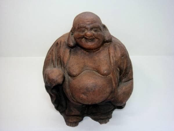 置物■古い備前焼の布袋様(江戸期)古備前 布袋さん 七福神 古民具 時代物 骨董