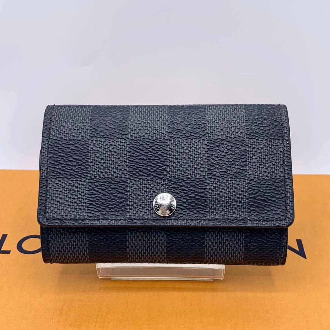 【超美品】ルイヴィトン　キーケース　グラフィット　グレー　6連