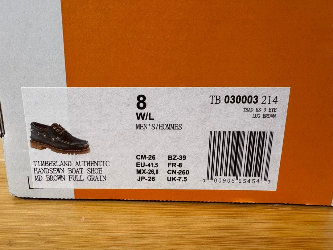 “名作定番”Timberland 3 eye BOAT SHOE 26cm