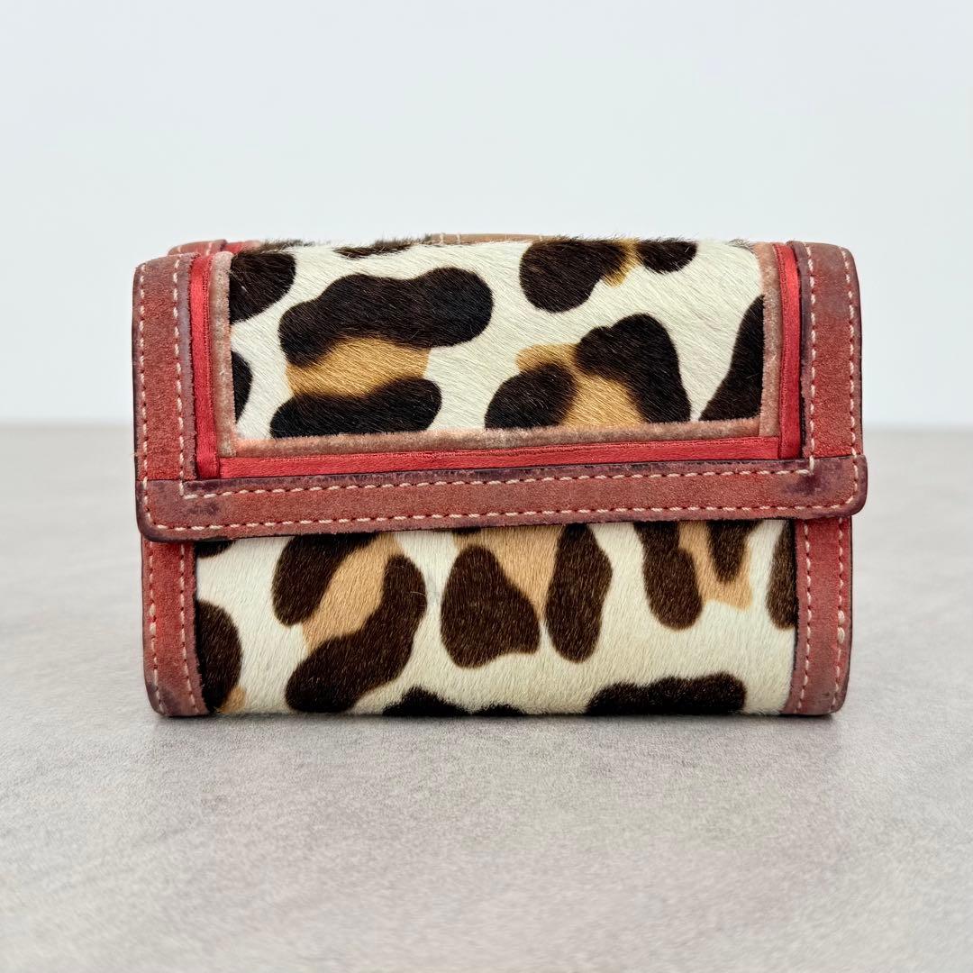 小物 Coach Soho Leopard Ponyhair Wallet