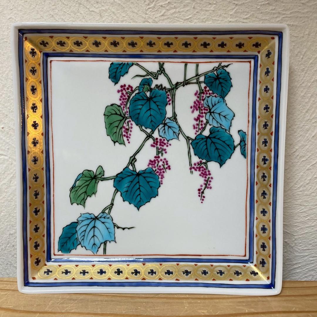 ★まとめ買いでお値引No.35★木箱入5枚組★九谷焼 武腰一憲 九谷庄三洞 皿揃