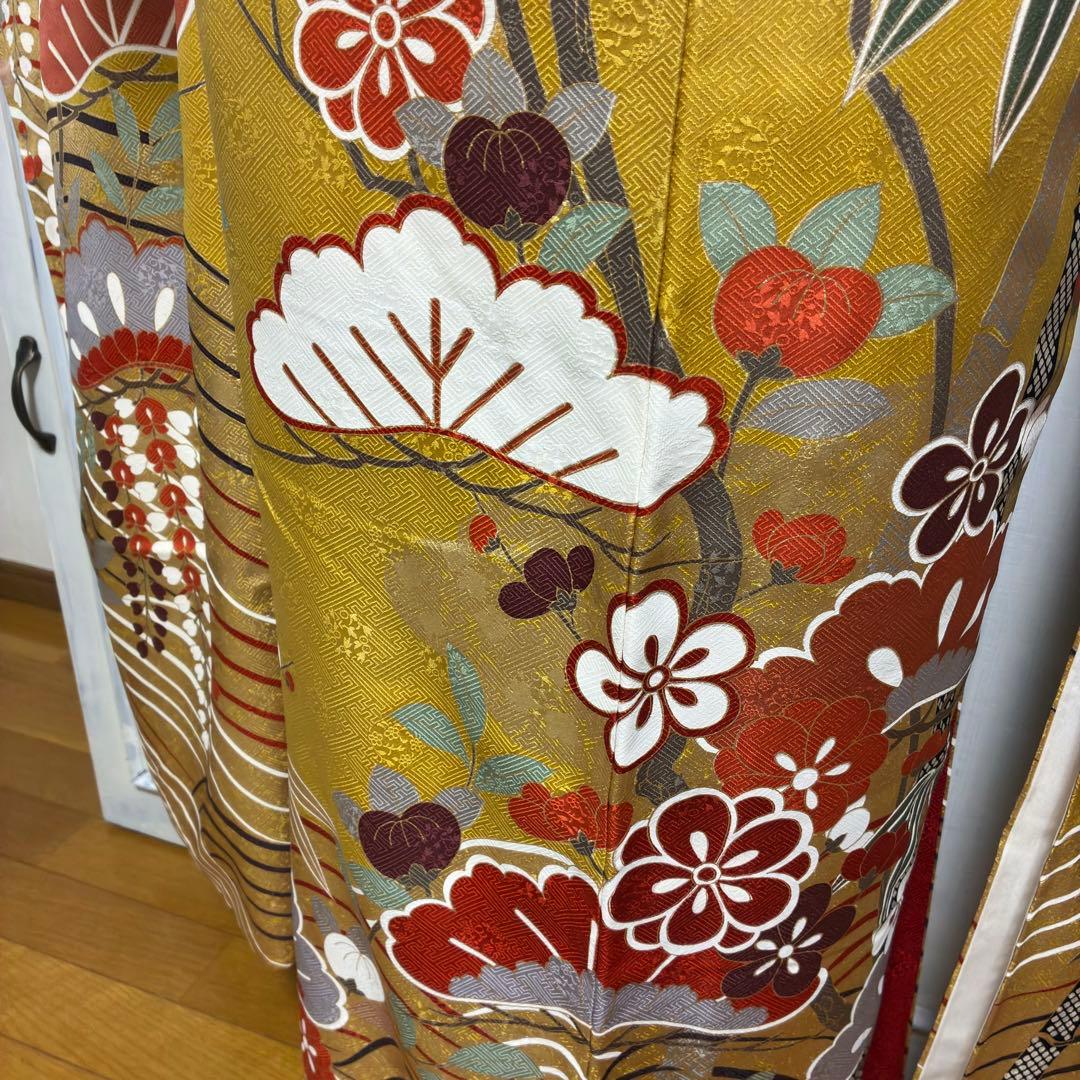 ＊ぽぽりん様＊【振袖フルセット】 豪華金彩 古典柄 藤 花柄 7点セット