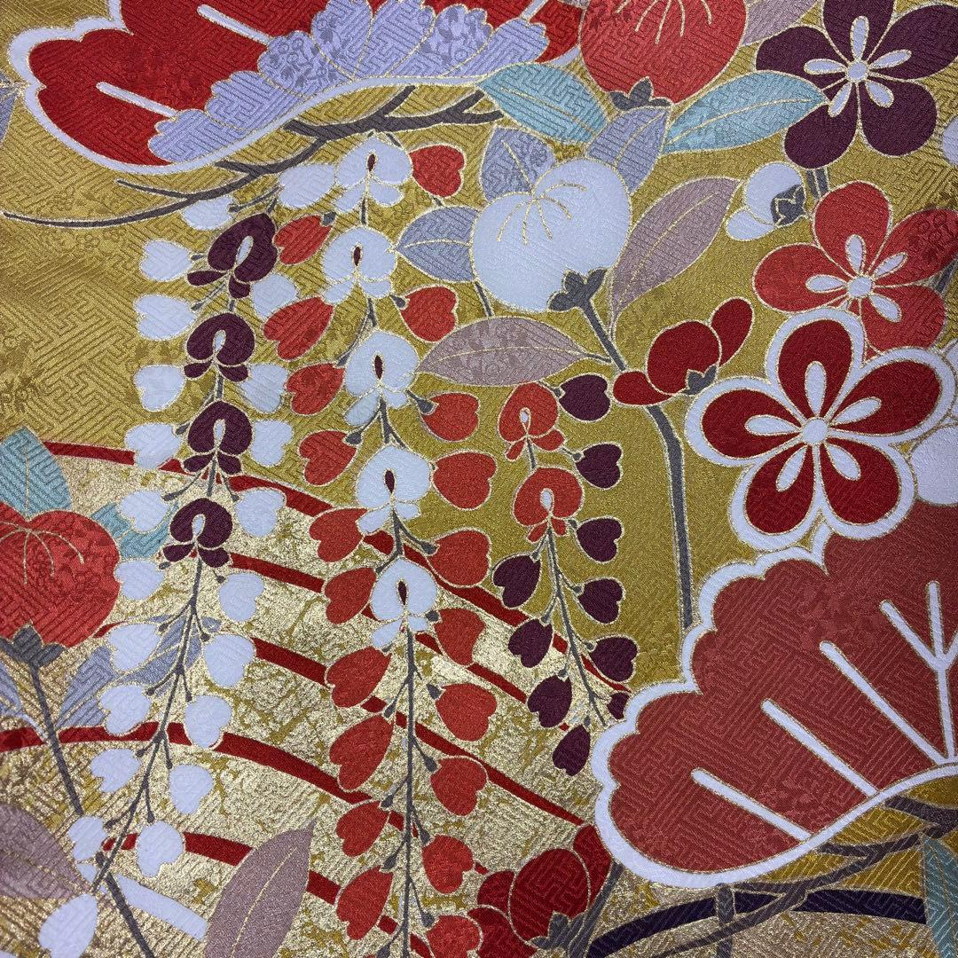 ＊ぽぽりん様＊【振袖フルセット】 豪華金彩 古典柄 藤 花柄 7点セット