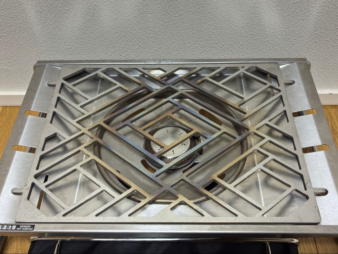 スノーピーク　フラットバーナー GS-450R、GRANDOOR　ステンレス五徳