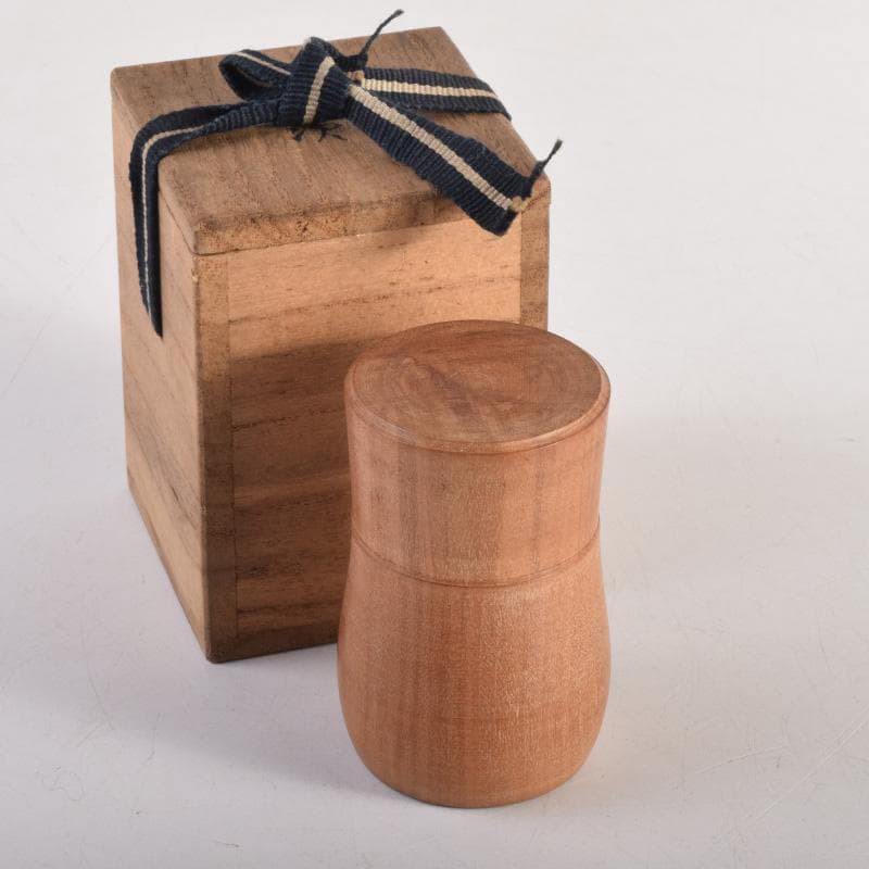 茶道具　天然木　中次　棗　在銘　書付共箱　C　8301