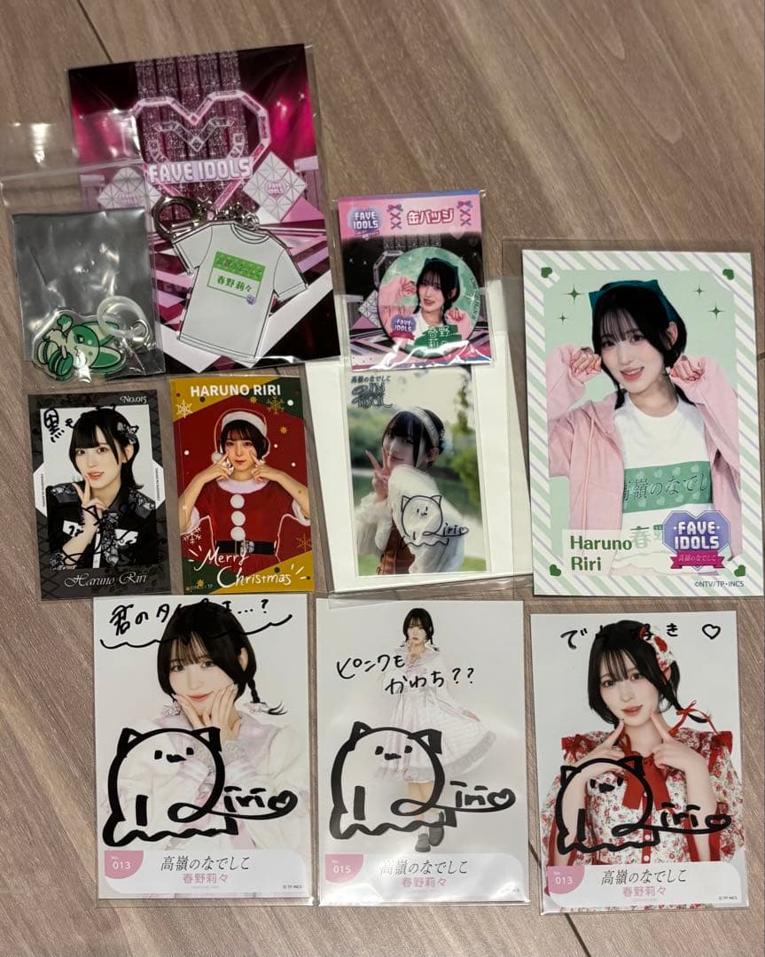 高嶺のなでしこ　春野莉々　直筆　生写真 ミニフォト グッズ 10点セット