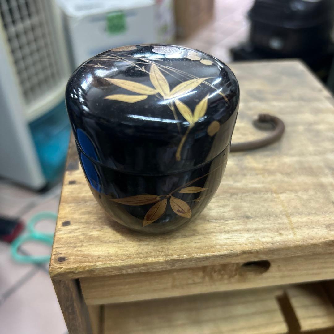 茶道具セット　一式　木製収納箱付き　お稽古・習い事用など　　落款入り黒楽茶碗