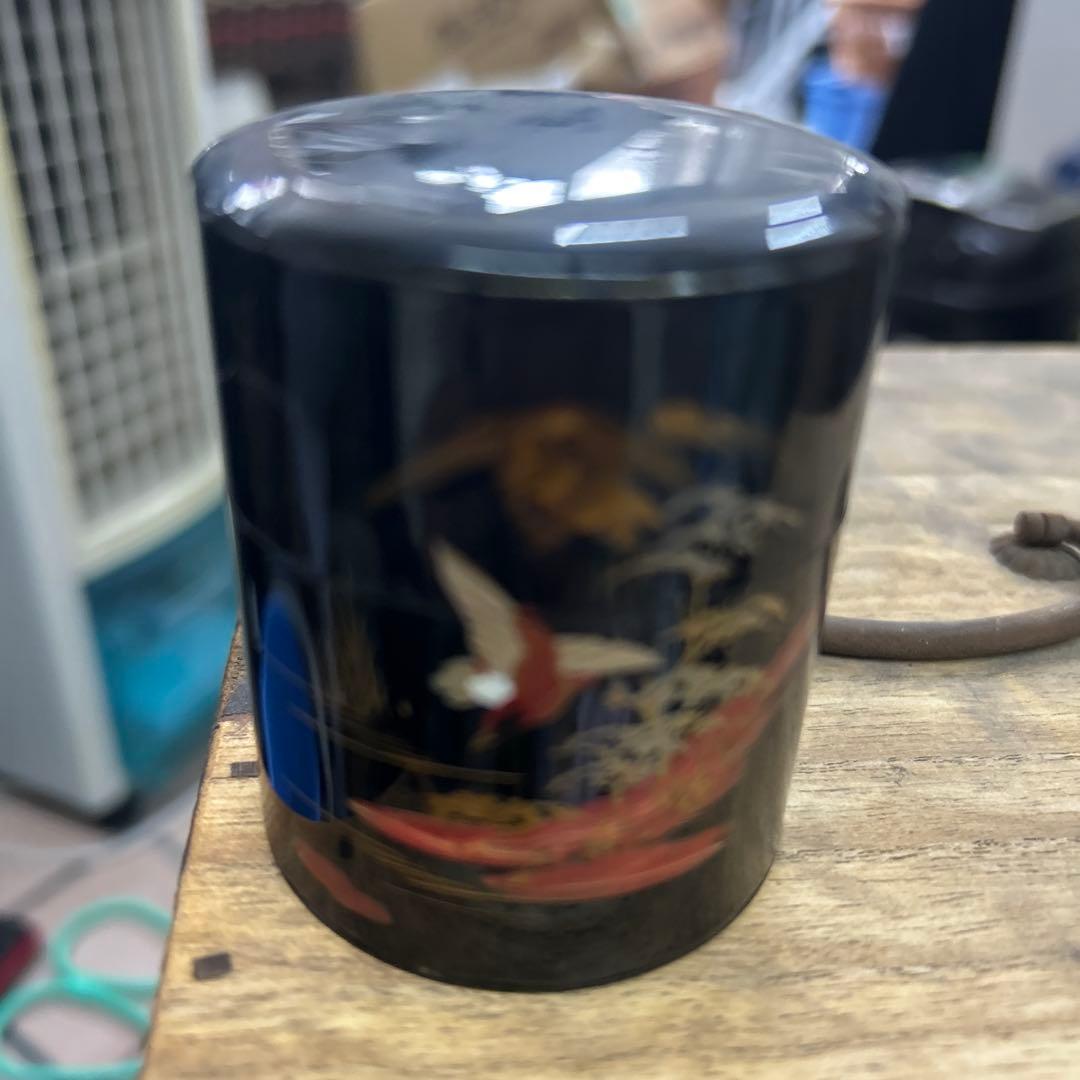 茶道具セット　一式　木製収納箱付き　お稽古・習い事用など　　落款入り黒楽茶碗