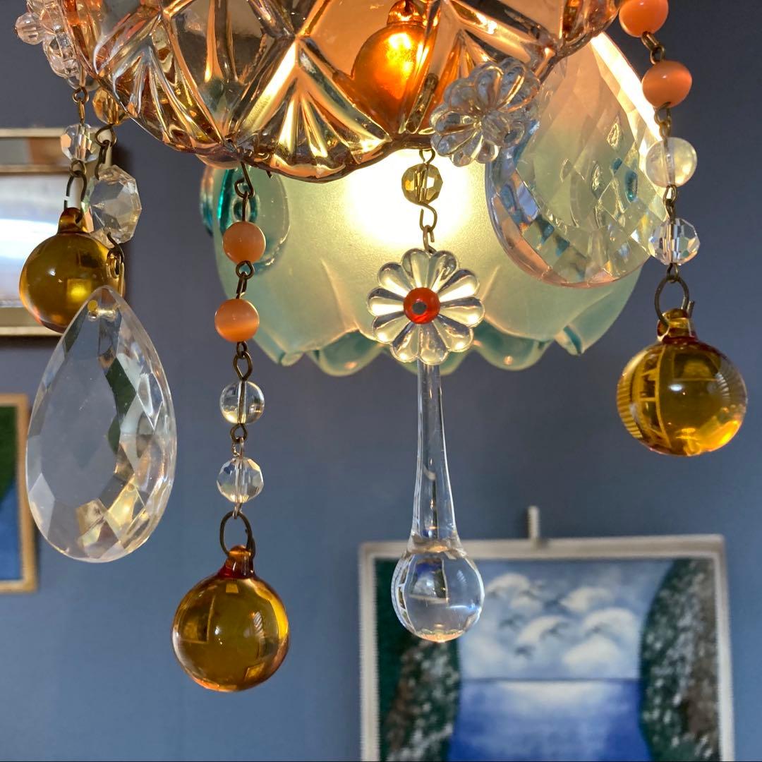 ミニシャンデリア（winter）1920年　フランスアンティーク　ランプ