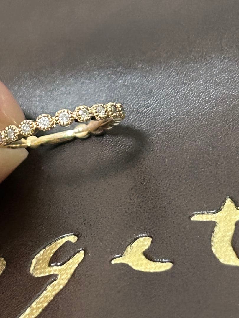 アガット agete K10 フリルダイヤピンキー #1